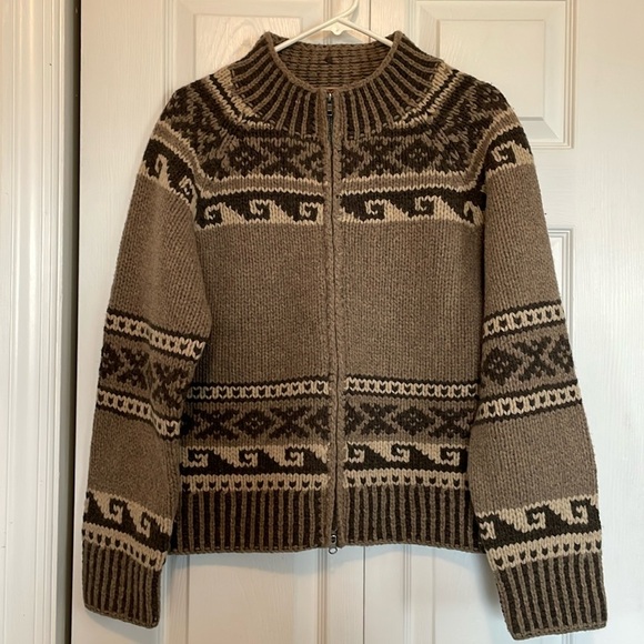 Women’s XL Sundance 100% Lambswool cardigan sweater. Zipper closure top/bottom - Picture 4 of 10
